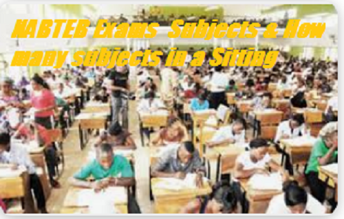 NABTEB Exams  subjects & how many subjects in a sitting