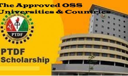 PDTF Scholarship Scheme: The Approved OSS Universities & Countries
