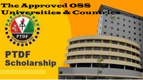 PDTF Scholarship Scheme: The Approved OSS Universities & Countries