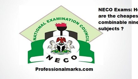 NECO Exams: Here are the cheapest combinable nine subjects ?