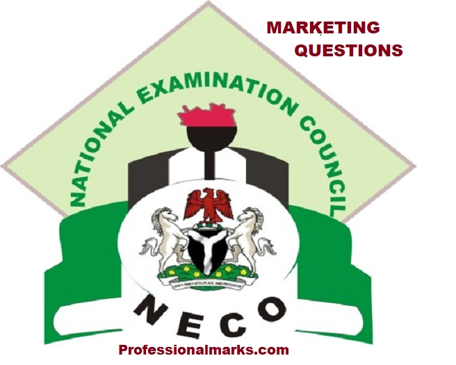 Free NECO Marketing Questions And Answer 2023.