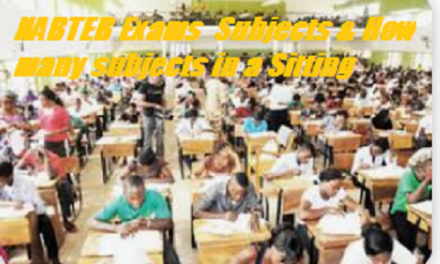 NABTEB Exams  subjects & how many subjects in a sitting