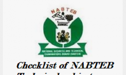 Checklist of NABTEB Technical subjects & How to combine them