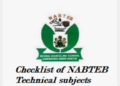 Checklist of NABTEB Technical subjects & How to combine them