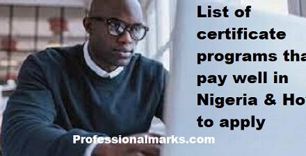 List of certificate programs that pay well in Nigeria & How to apply