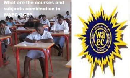 What are the courses and subjects combination in WAEC GCE?