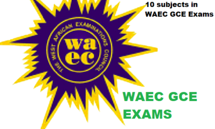 I want to combine 10 subjects in WAEC GCE Exams