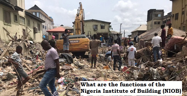 What are the functions of the Nigeria Institute of Building (NIOB)