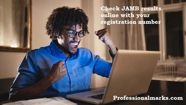 How do Candidates check JAMB results online with their registration number?