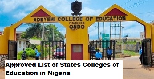 Approved List of States Colleges of Education in Nigeria