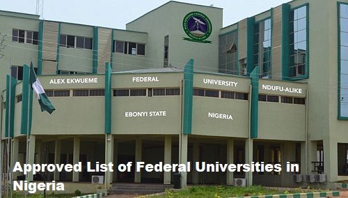 Approved List of Federal Universities in Nigeria